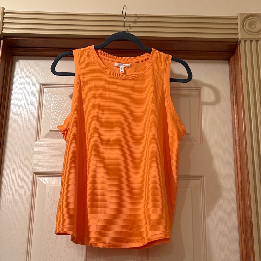 Maurices Bright Orange Ribbed Sleeveless Tank
